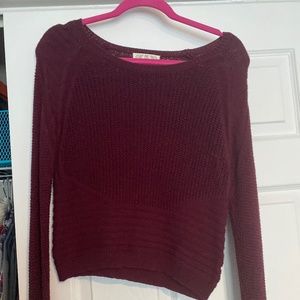 Maroon Knit Crew
